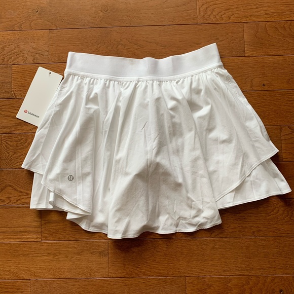 🎁Tall Lululemon Court Rival High Rise Skirt,White - Picture 6 of 12